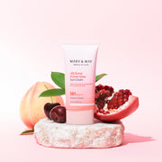 ProtoClinical k-beauty [MARY & MAY] Vegan Primer Glow Sun Cream SPF50+ PA++++ 50ml single sun cream package centered on a white background