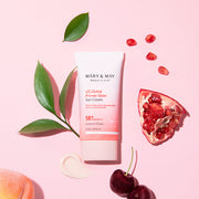 ProtoClinical k-beauty [MARY & MAY] Vegan Primer Glow Sun Cream SPF50+ PA++++ 50ml shown as a single studio product shot on a white background