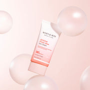 ProtoClinical k-beauty [MARY & MAY] Vegan Primer Glow Sun Cream SPF50+ PA++++ 50ml single sun cream package centered on a white background.