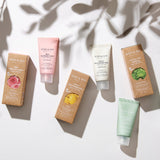ProtoClinical k-beauty [MARY & MAY] Vegan Wash Off Mask Mini Gift Set (30g x 5) skincare product set in soft pink and green tones on a light background