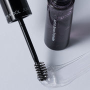 ProtoClinical k-beauty JUNGSAEMMOOL Artist Brow Pomade 7.5g dark brow pomade beauty graphic with layered gray and charcoal forms on a light background.