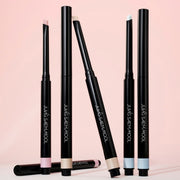 ProtoClinical k-beauty JUNGSAEMMOOL Artist Drawing Shadow Pencil 0.35g shadow pencil trio on a soft pink background.