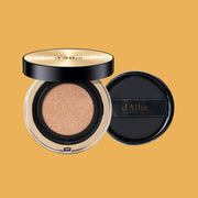 ProtoClinical k-beauty warm orange beauty graphic with a dark central shape on a light background.
