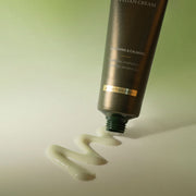 ProtoClinical k-beauty dark green beauty product silhouette with pale side panels on a light background.