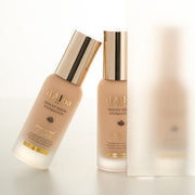ProtoClinical k-beauty pale gray beauty product silhouette with soft taupe side tones on a light background.