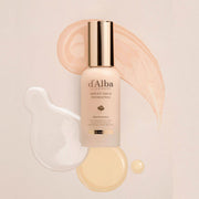 ProtoClinical k-beauty tall brown beauty bottle silhouette centered between pale beige side panels on a light background.
