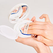 ProtoClinical k-beauty warm peach beauty product silhouette with a pale vertical center on a light background.