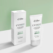 ProtoClinical k-beauty pale green and lavender beauty graphic with a bright vertical center on a soft background.