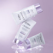 ProtoClinical k-beauty pale lavender beauty graphic with a light center and deeper mauve edges.