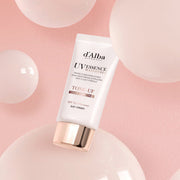 ProtoClinical k-beauty soft pink beauty graphic on a pale blush square background.