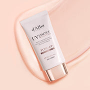 ProtoClinical k-beauty warm peach beauty graphic with a soft pink center on a pale background.