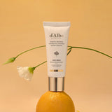 ProtoClinical k-beauty d'Alba White Truffle Aromatic Double Hand Cream 50ml shown in a square product graphic with muted green, rose, and peach horizontal bands