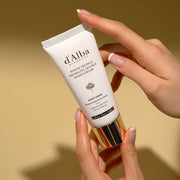 ProtoClinical k-beauty d'Alba White Truffle Aromatic Double Hand Cream 50ml shown in a square product layout with pink, yellow-green, and brown packaging blocks