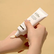 ProtoClinical k-beauty d'Alba White Truffle Aromatic Double Hand Cream 50ml shown in a square product graphic with warm tan, green, and beige color panels