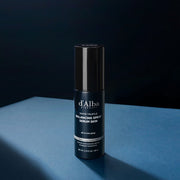 ProtoClinical k-beauty dark blue beauty graphic with a deep navy upper area and blue lower band.
