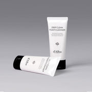 ProtoClinical k-beauty gray beauty product silhouette with a pale vertical center on a light background.