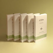 ProtoClinical k-beauty d'Alba White Truffle Double Mask Pack [Calming/Hydrating] 34.5g X 20ea shown in a square detail graphic with pale blue, peach, and cream color blocks