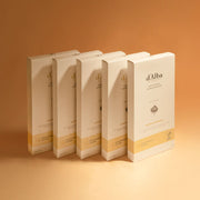 ProtoClinical k-beauty d'Alba White Truffle Double Mask Pack [Nutritive/Hydrating] 32.5g X 20ea shown in a square detail graphic with mint, lavender, and soft yellow packaging colors