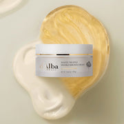 ProtoClinical k-beauty pale cream beauty product packaging with soft beige and light blue accents on a light background.