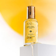 ProtoClinical k-beauty warm yellow beauty product packaging with pale blue lower accents on a light background.