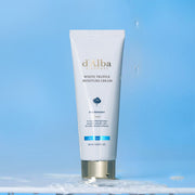ProtoClinical k-beauty cool blue and gray beauty product packaging on a light background.