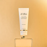 ProtoClinical k-beauty d'Alba White Truffle Nourishing Hand Serum In Cream 30ml shown in a square product graphic with pink, green, gray, and light background blocks