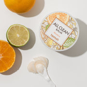 ProtoClinical k-beauty heimish All Clean Balm Mandarin 120ml abstract gold, cream, and pale blue beauty graphic on a light background