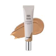 ProtoClinical k-beauty warm tan makeup shade swatch on a light background.