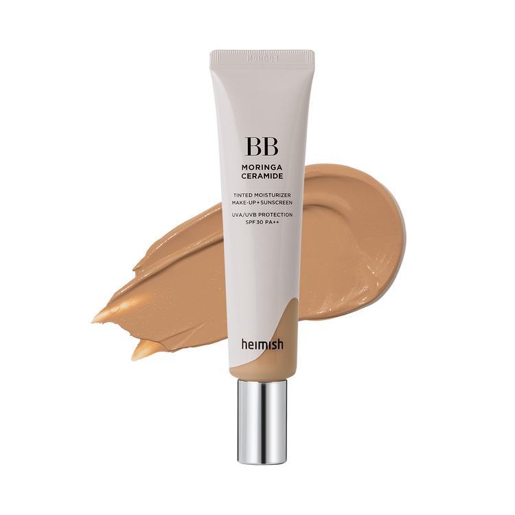 ProtoClinical k-beauty warm tan makeup shade swatch on a light background.