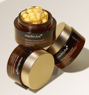 ProtoClinical k-beauty MEDICUBE: Deep Vita C Capsule Cream (55g) single dark brown cream container in a close product shot on a light background