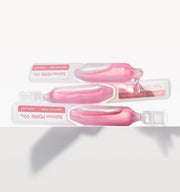 ProtoClinical k-beauty MEDICUBE: PDRN Pink One Day Serum 1box(1.5ml*) (10Units) three clear pink serum ampoules arranged horizontally on a white surface with soft shadows
