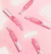 ProtoClinical k-beauty MEDICUBE: PDRN Pink One Day Serum 1box(1.5ml*) (10Units) five clear pink serum ampoules scattered across glossy pink liquid on a pale background