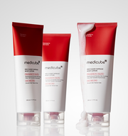 ProtoClinical k-beauty medicube Red Clear Capsule Body Lotion 230ml single upright pale pink lotion bottle centered on a light background