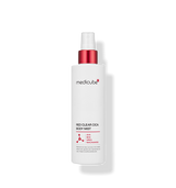 ProtoClinical k-beauty MEDICUBE: Red Clear Cica Body Mist (200ml) slim upright pale pink bottle cutout with soft coral side accents on a transparent background