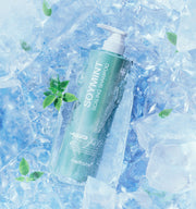 MEDICUBE Soymint Scaling Shampoo 490ml product information graphic on a light blue background