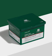 ProtoClinical k-beauty MEDICUBE: Super Cica Daily Quick Mask 350g/ (30Units) dark green rectangular mask tub with a white front label on a clean white background