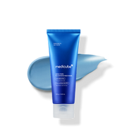 ProtoClinical k-beauty MEDICUBE: Zero Pore Blackhead Mud Mask (100g) with a blue squeeze tube centered on a deep blue panel beside a light blue clay smear and white product text