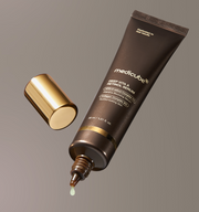 ProtoClinical k-beauty MEDICUBE: Deep Vita A Retinol Serum (30ml) single upright beige serum bottle on a muted taupe background
