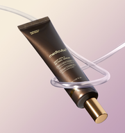 ProtoClinical k-beauty MEDICUBE: Deep Vita A Retinol Serum (30ml) single upright beige serum bottle with a dark cap on a pale pink background with gray-green accents