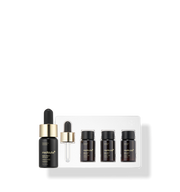 ProtoClinical k-beauty MEDICUBE: Deep Vita C Ampoule 2.0 (Ea) (10g x 3) open round jar with a matching lid above it on a dark charcoal background