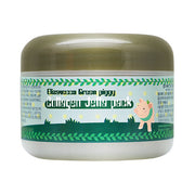 ProtoClinical k-beauty Elizavecca Green Piggy Collagen Jella Pack 100g single round dark green container with a pale mint center label centered on a white background