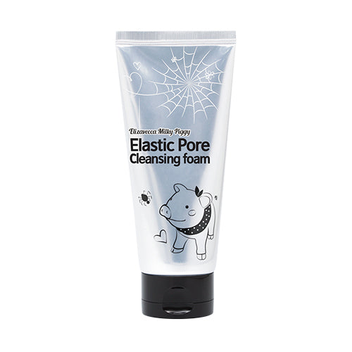 Elizavecca Milky Piggy Elastic Pore Cleansing Foam 120ml by ProtoClinical shown in centered product packaging on a clean white background for a k-beauty skincare routine.