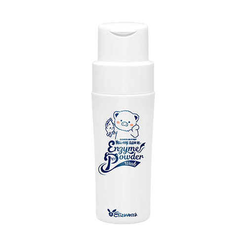 ProtoClinical k-beauty Elizavecca Milky Piggy Hell-Pore Clean Up Enzyme Powder Wash 80g pale blue and white skincare product centered on a clean white background