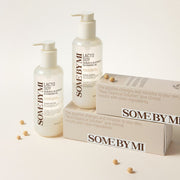 ProtoClinical k-beauty [SOME BY MI] Lacto Soy Sebum & Blackhead Cleansing Oil 200ml pale green and cream packaging centered on a clean white background