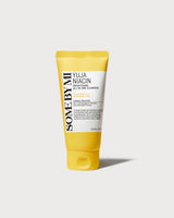 ProtoClinical k-beauty [SOME BY MI] Yuja Niacin Brightening All-In-One Cleanser 100ml single tall yellow cleanser tube centered on a white background.
