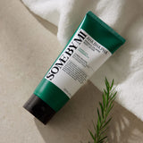 ProtoClinical k-beauty [SOME BY MI] AHA-BHA-PHA Miracle Calming Body Lotion 200ml single upright pale green lotion bottle with a dark green cap on a soft beige background