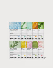 ProtoClinical k-beauty [SOME BY MI] REAL MASK 20g*10ea (10-type) single pale sage sheet mask packet in upright pouch packaging with a centered front panel on a light lilac-white background