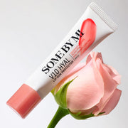 ProtoClinical k-beauty [SOME BY MI] V10 Hyal Lip Sun Protector 7ml single upright lip sun protector tube centered on a pale blue and cream background