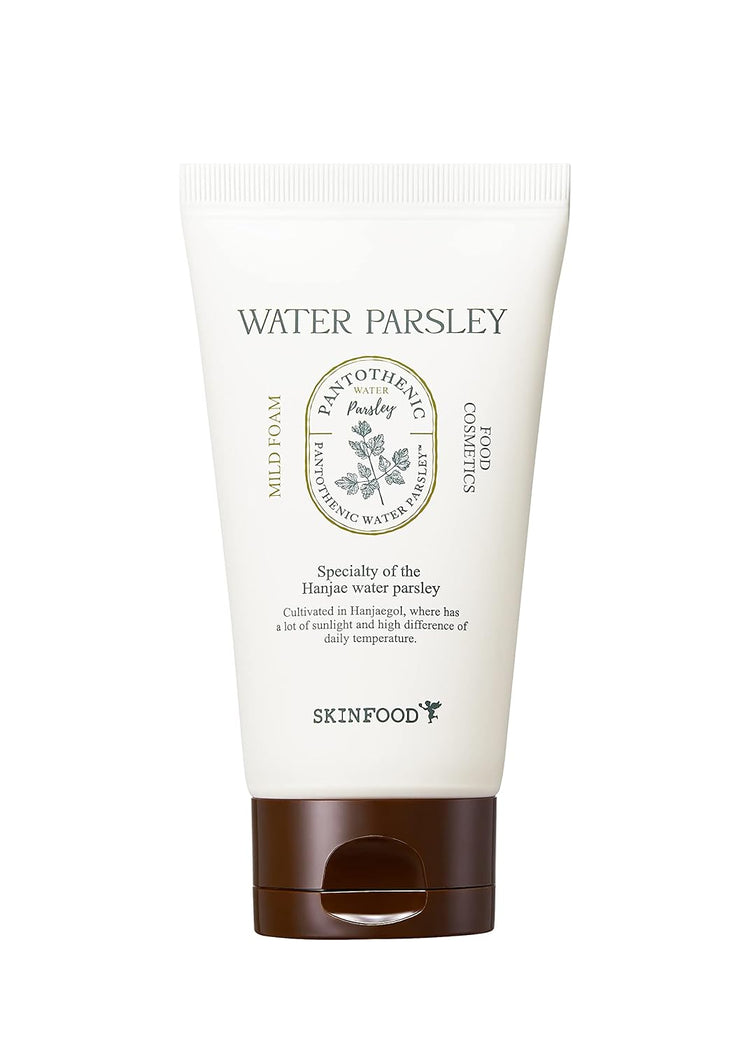 SKINFOOD Pantothenic Water Parsley Mild Foam 150ml by ProtoClinical displayed in a centered product packshot with visible label details on a white background for a k-beauty skincare routine.