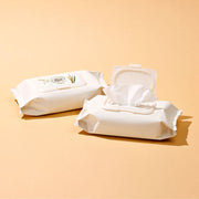 ProtoClinical k-beauty SKINFOOD Rice Daily Brightening Cleansing Tissue 80ea/380ml single cleansing tissue package shown upright with a visible front label on a light background